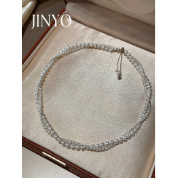 璟漾（飾品）璟漾S925銀澳母貝珍珠小米鏈項鍊鎖骨頸鏈正圓高級感