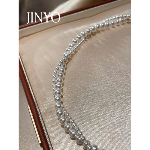 璟漾（飾品）璟漾S925銀澳母貝珍珠小米鏈項鍊鎖骨頸鏈正圓高級感