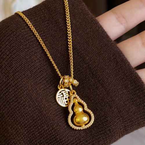 沙金葫蘆項鍊女款2026新款高級感輕奢小衆秋冬毛衣鏈大氣高檔配飾 沙金葫蘆項鍊女款2026新款高級感輕奢小衆秋冬毛衣鏈大氣高檔配飾