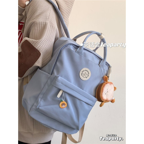 韓版ins校園森系百搭小清新大學生雙肩包 日系chic高中書包女後後背包