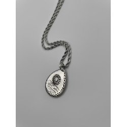 WHYBLUE 復古許願石項鍊男小衆設計手工款吊墜簡約百搭衛衣鏈長款