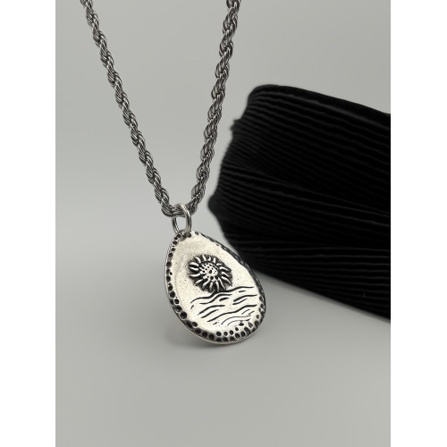 WHYBLUE 復古許願石項鍊男小衆設計手工款吊墜簡約百搭衛衣鏈長款 WHYBLUE 復古許願石項鍊男小衆設計手工款吊墜簡約百搭衛衣鏈長款