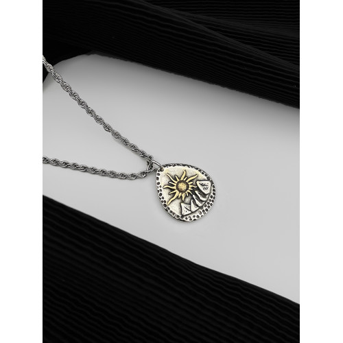 WHYBLUE 復古許願石項鍊男小衆設計手工款吊墜簡約百搭衛衣鏈長款 WHYBLUE 復古許願石項鍊男小衆設計手工款吊墜簡約百搭衛衣鏈長款