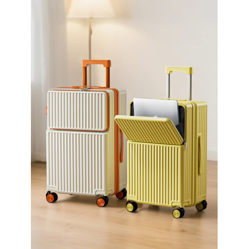 行李箱女2026新款前開口旅行箱20寸登機箱28大容量拉桿箱結實耐用