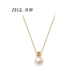 ZEGL人造珍珠項鍊女高級感輕奢小衆鎖骨鍊頸鏈精緻毛衣鏈吊墜飾品