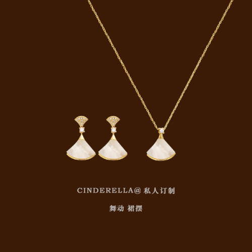 cinderella高級復古天然貝殼項鍊耳夾套裝無耳洞女氣質簡約鎖骨鍊 cinderella高級復古天然貝殼項鍊耳夾套裝無耳洞女氣質簡約鎖骨鍊