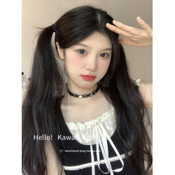 黑白五角星拼接皮革項圈y2k亞文化甜酷辣妹choker高級感頸鏈項鍊