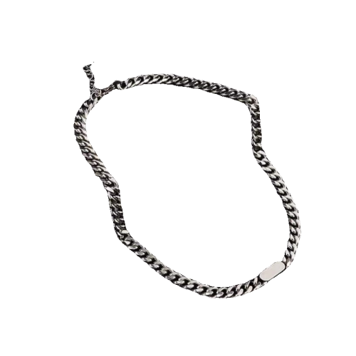 基礎百搭方牌鈦鋼古巴項鍊男女嘻哈潮流高級感美式時尚毛衣鏈鎖骨 基礎百搭方牌鈦鋼古巴項鍊男女嘻哈潮流高級感美式時尚毛衣鏈鎖骨