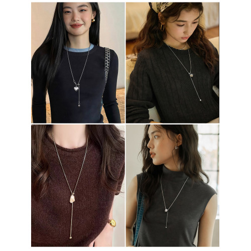 趙露思同款螺旋毛衣掛飾項鍊女款輕奢高級感秋冬不掉色長款毛衣鏈