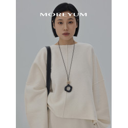 慕陽MUYANG菸雨項鍊女長款吊墜小衆設計感毛衣鏈新中式高級感配飾