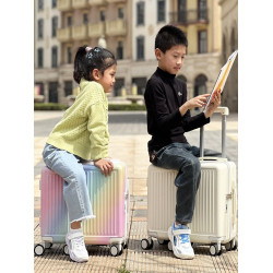 兒童可坐騎行李箱女孩小型輕便20寸登機小學生拉桿箱旅行密碼皮箱