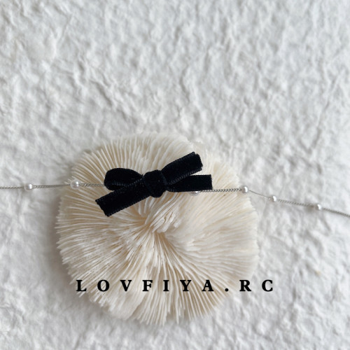 蝴蝶結珍珠 choker項鍊短款鎖骨鍊女頸帶項圈脖子飾品頸鏈女網紅