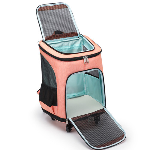 貓包外出雙肩拉桿包寵物包拉桿貓貓狗狗拉桿箱寵物後後背包大省力