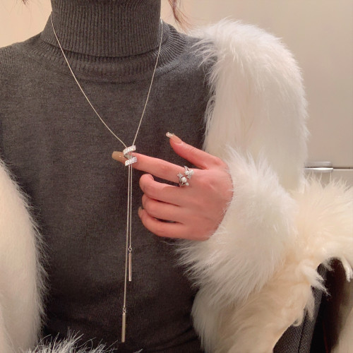 趙露思同款!閃鋯螺旋可抽拉項鍊女輕奢高級感氣質毛衣鏈配飾頸鏈 趙露思同款!閃鋯螺旋可抽拉項鍊女輕奢高級感氣質毛衣鏈配飾頸鏈