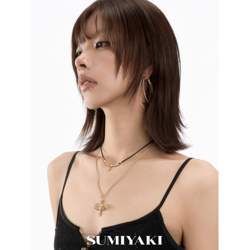 SUMIYAKI 蝶骨·共生系列雙層曡戴項鍊輕奢小衆鎖骨鍊choker女
