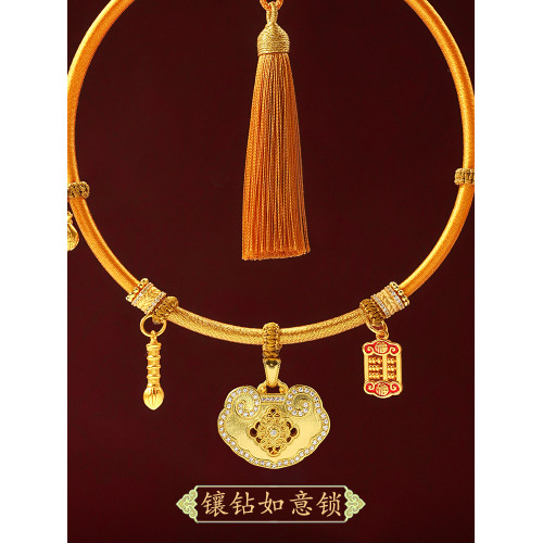 金店同款高品質沙金寶寶長命鎖紅色項圈平安鎖項鍊兒童滿月周嵗禮 金店同款高品質沙金寶寶長命鎖紅色項圈平安鎖項鍊兒童滿月周嵗禮