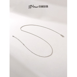 京潤珍珠項鍊 銀S925項鍊素鏈女O字鏈/盒仔鏈基礎百搭時尚吊墜鏈