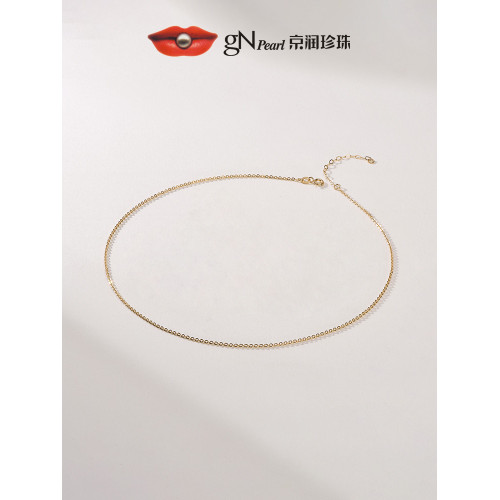 京潤珍珠項鍊 銀S925項鍊素鏈女O字鏈/盒仔鏈基礎百搭時尚吊墜鏈