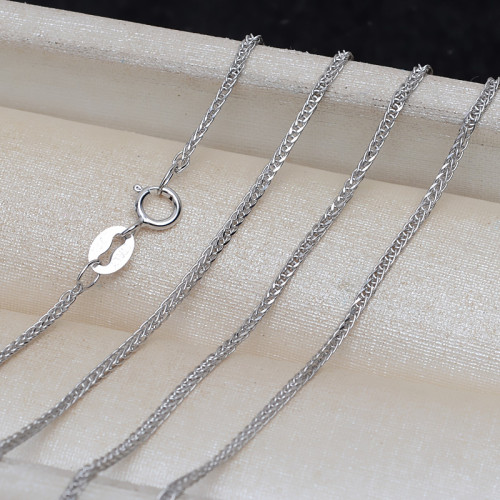 S925銀四方鏈肖邦鏈銀鏈項鍊女55mm60公分70cm 80cm有毛衣鏈 757