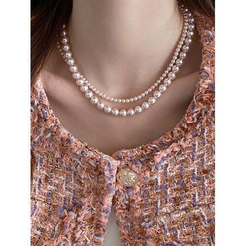 曼塔玫瑰色施家珍珠項鍊女2026年新款爆款高級感小衆輕奢鎖骨頸鏈 曼塔玫瑰色施家珍珠項鍊女2026年新款爆款高級感小衆輕奢鎖骨頸鏈