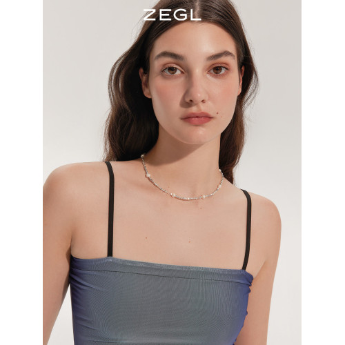 ZEGL淡水珍珠碎銀子項鍊女款輕奢小衆高級感碎銀幾兩脖子頸鏈配飾 ZEGL淡水珍珠碎銀子項鍊女款輕奢小衆高級感碎銀幾兩脖子頸鏈配飾