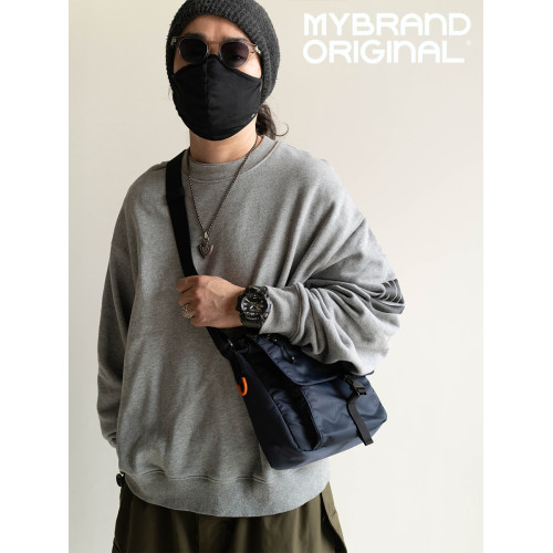 MYBRANDORIGINAL 時尚簡約多口袋斜後後背包男士質感通勤包5L M23-9