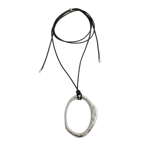 原創設計極簡不規則幾何吊墜蠟繩項鍊高級感輕奢鎖骨鍊頸鏈配飾女