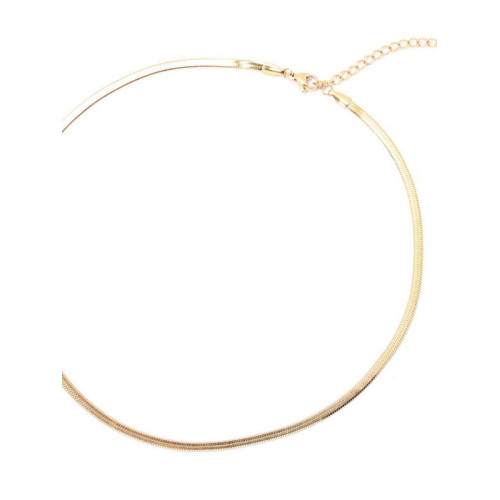 不掉色！設計感極簡輕奢小衆金色頸鏈高級蛇骨鏈女夏項鍊鎖骨鍊