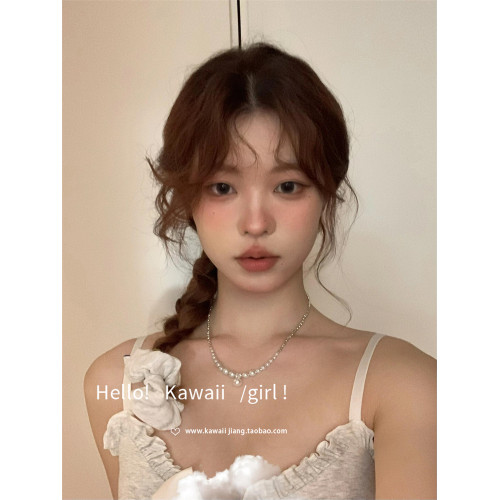 高級感復古珍珠碎銀子項鍊小衆輕奢設計感鎖骨鍊優雅溫柔氣質頸鏈