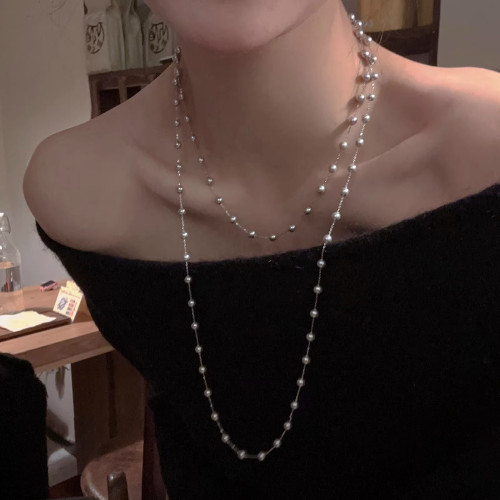 超仙長款珍珠項鍊配飾女2026新款爆款多種戴法毛衣鏈輕奢高級頸鏈