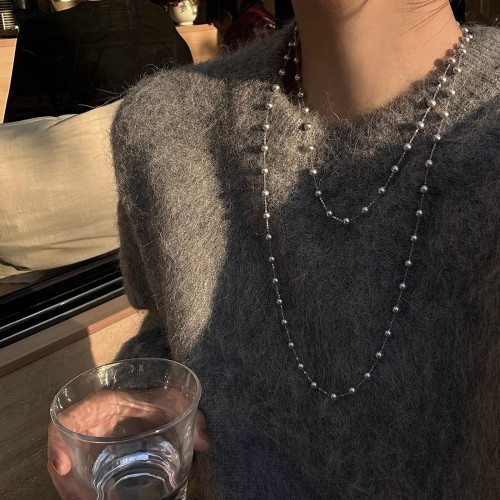 超仙長款珍珠項鍊配飾女2026新款爆款多種戴法毛衣鏈輕奢高級頸鏈