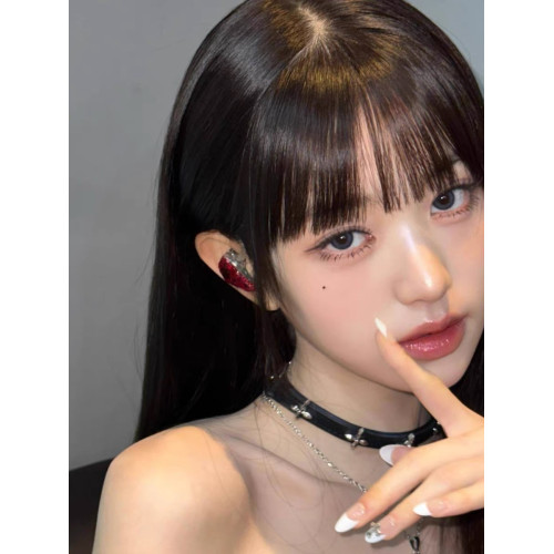 頸環choker皮質項圈項鍊鎖骨鍊女新款黑色十字架頸鏈頸帶脖子配飾