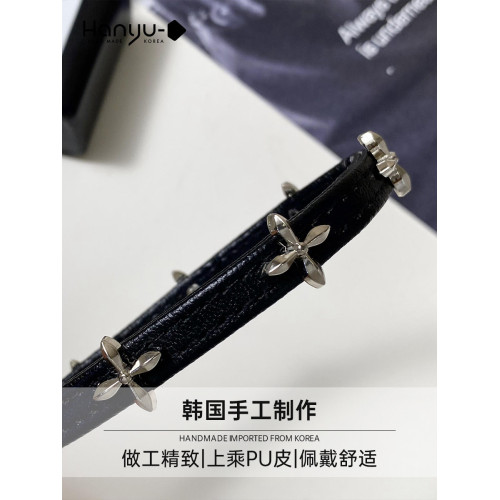 頸環choker皮質項圈項鍊鎖骨鍊女新款黑色十字架頸鏈頸帶脖子配飾