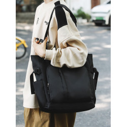 單肩包男潮牌機能通勤托特包大容量手提健身包乾濕分離學生補課包