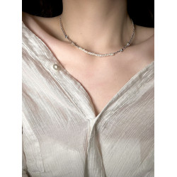 十裡間【星軌】百搭少女小清新淡水珍珠五角星海星項鍊曡戴毛衣鏈