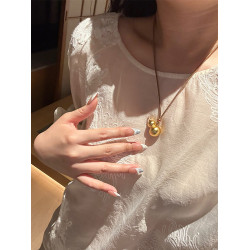 【超值福利款】韋雪 王嘉爾同款 繩子款金色葫蘆項鍊百搭毛衣鏈