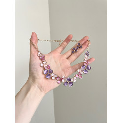 Vintage古著 Enameled three-leaf flowers套裝