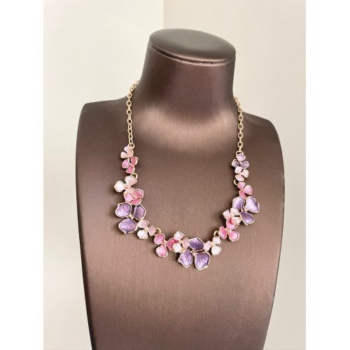 Vintage古著 Enameled three-leaf flowers套裝