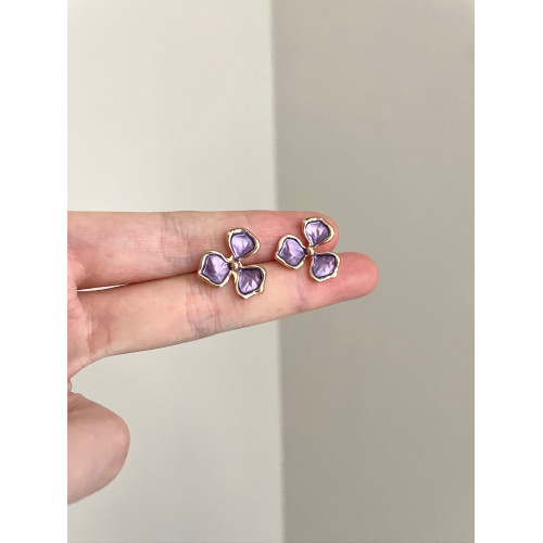 Vintage古著 Enameled three-leaf flowers套裝