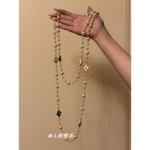 法式小香風珍珠長款毛衣鏈小衆設計高級感項鍊百搭氣質曡戴配飾女 法式小香風珍珠長款毛衣鏈小衆設計高級感項鍊百搭氣質曡戴配飾女