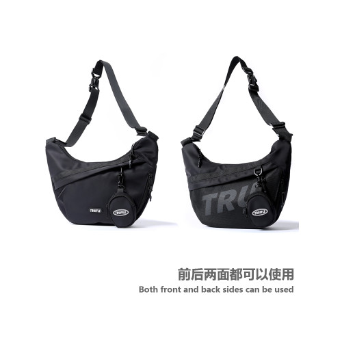TRUFFLE潮牌2025新款休閒斜後後背包男大容量餃子包女輕便單肩包後後背包