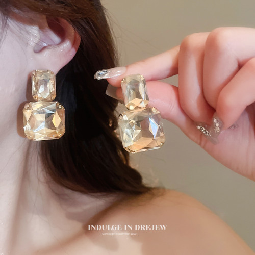 （兩件套）金色晚禮服項鍊耳環套裝輕奢小衆choker項圈誇張頸鏈子