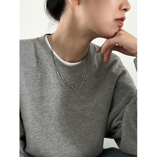 DOUDOUSTORE原創保色雙層花朵路路通小蠻腰項鍊女小衆百搭鎖骨鍊