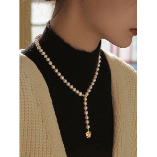 秋冬項鍊珍珠毛衣鏈大氣高檔高級感高級百搭長款小衆氣質復古新款 秋冬項鍊珍珠毛衣鏈大氣高檔高級感高級百搭長款小衆氣質復古新款