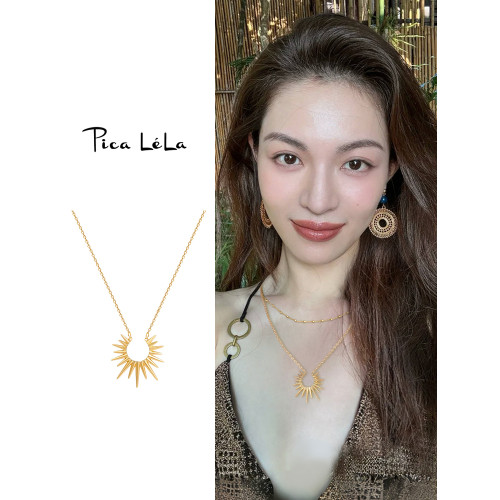 獨特氣質太陽項鍊女小衆輕奢歐美風頸鏈輕奢精緻復古個性百搭配飾 獨特氣質太陽項鍊女小衆輕奢歐美風頸鏈輕奢精緻復古個性百搭配飾