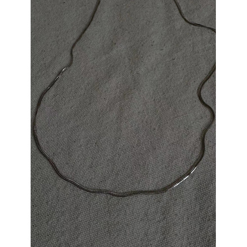 方形蛇骨鏈男女士細款鈦鋼素鏈ins冷淡風個性鎖骨鍊簡約情侶配飾