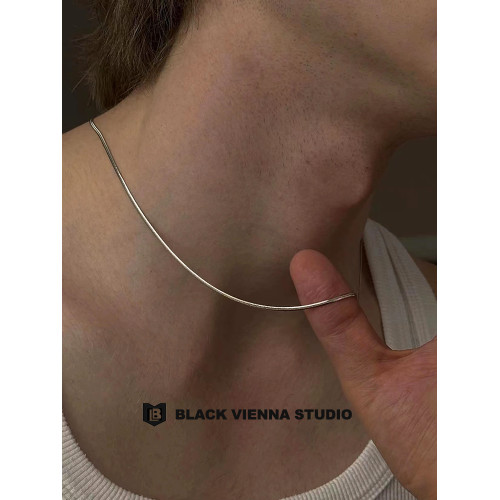 方形蛇骨鏈男女士細款鈦鋼素鏈ins冷淡風個性鎖骨鍊簡約情侶配飾