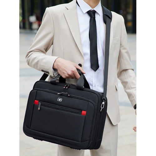 瑞士軍士刀公文包男士手提包商務出差大容量單肩斜後後背包後後背包電腦包