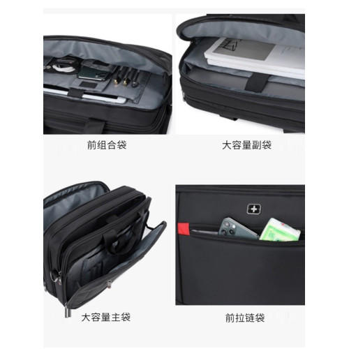 瑞士軍士刀公文包男士手提包商務出差大容量單肩斜後後背包後後背包電腦包