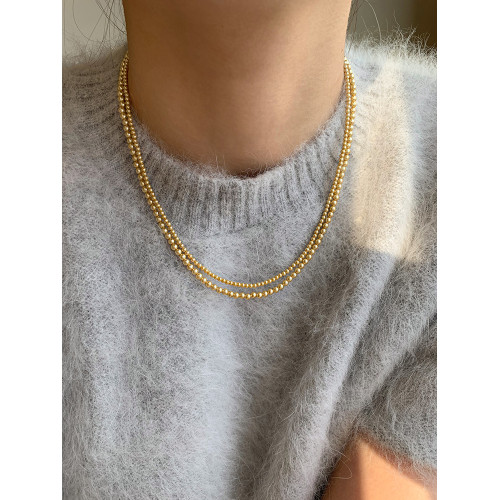 3mm極細baby金色小米珍珠項鍊女高級毛衣鏈輕奢小衆2026新款頸鏈 3mm極細baby金色小米珍珠項鍊女高級毛衣鏈輕奢小衆2026新款頸鏈